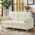 Modern Loveseat Sofa，Chenille ，Beige