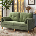 Modern Loveseat Sofa，Chenille ，Green