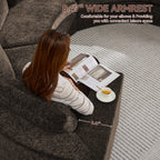 Curved Compression Sectional Couch，4 Seater，Brown