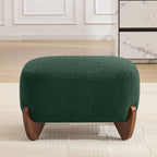 28.7" Sherpa Boucle Ottoman，Green