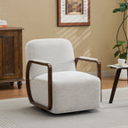 Chenille Upholstered Swivel Accent Chairs，Beige
