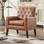 Mid Century Modern Accent Chair, Light Brown