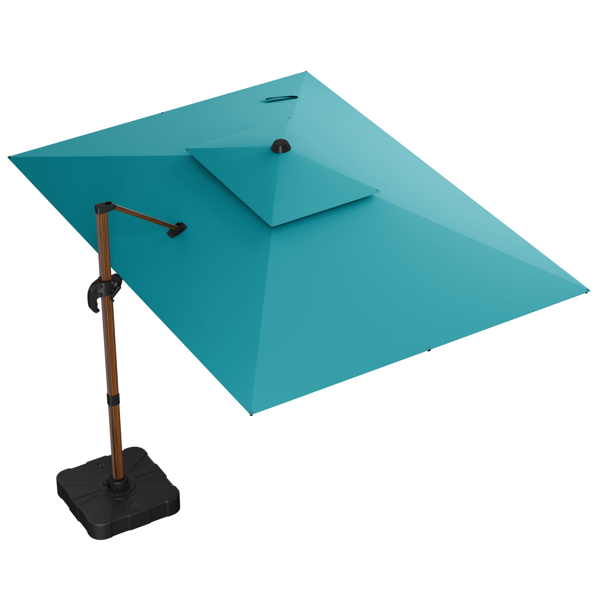 10x13FT Patio Umbrellas, Double Top ,Teal