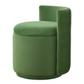 Vanity Chair with Storage，Velvet, Green