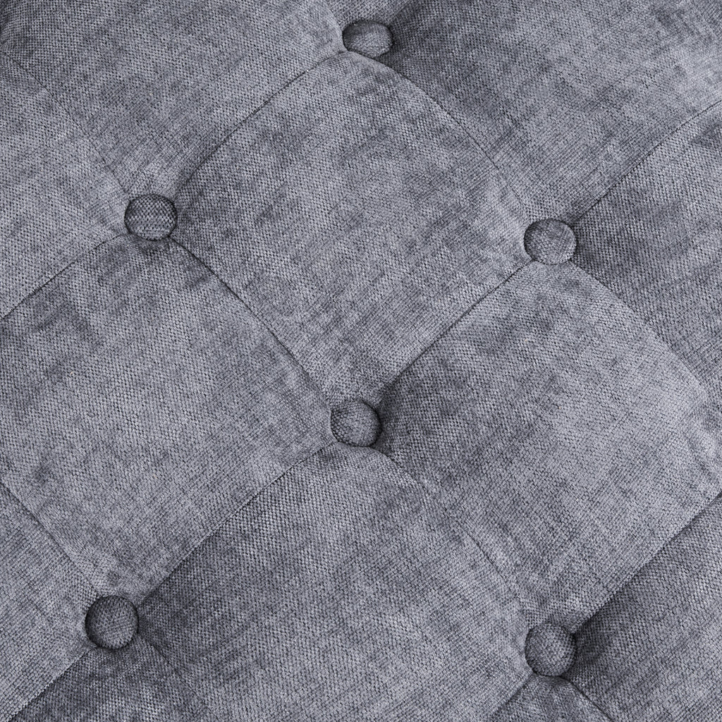 Round Storage Ottoman，Blue