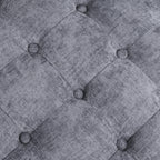 Round Storage Ottoman，Blue