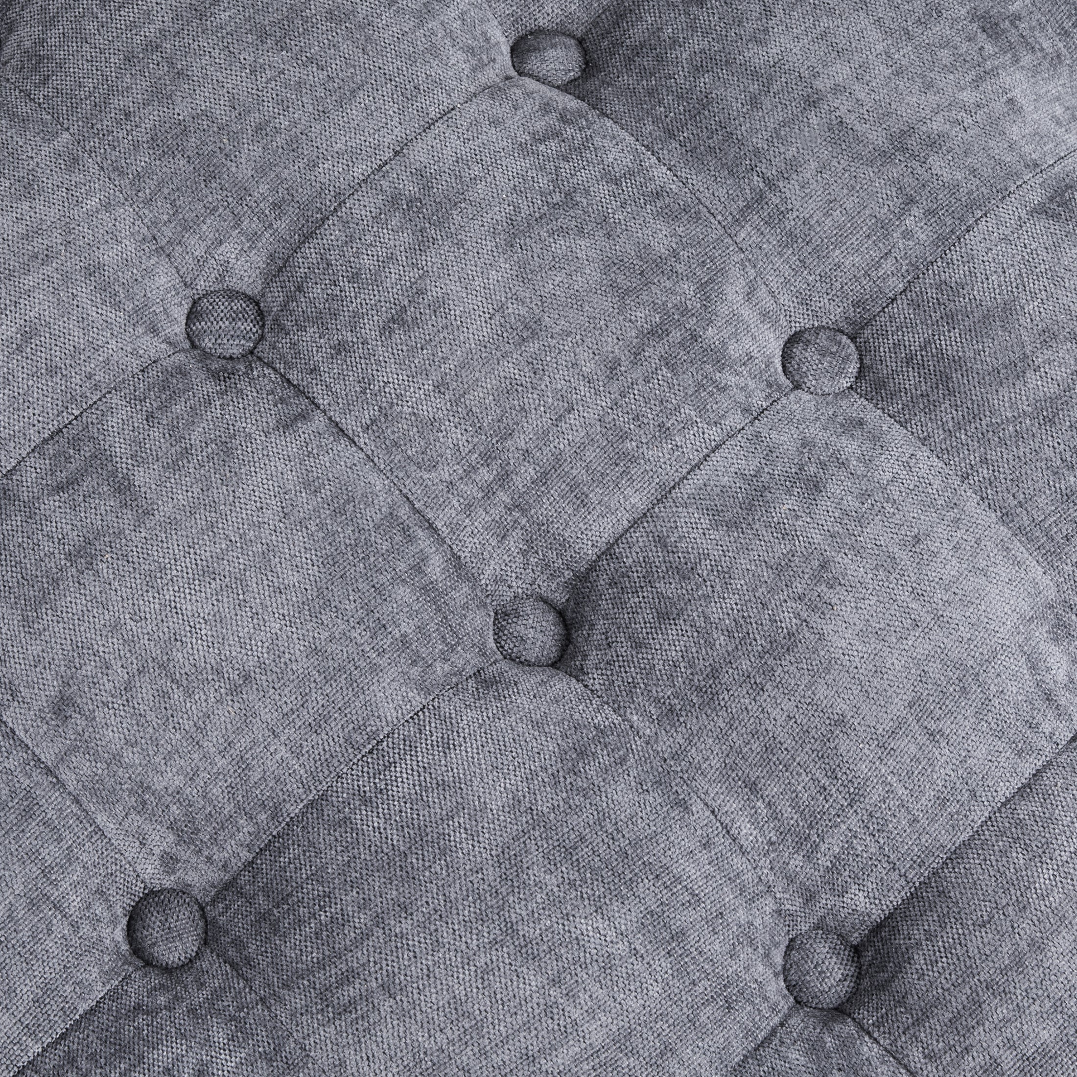 Round Storage Ottoman，Blue