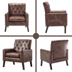 Mid Century Modern Accent Chair, Dark Brown