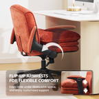 Criss Cross Chair with Flip-up Arms, Orange