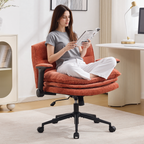 Criss Cross Chair with Flip-up Arms, Orange