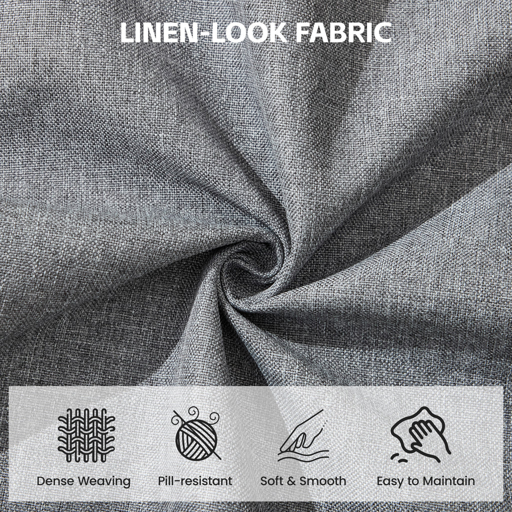 24" Square Storage Ottoman，Gray