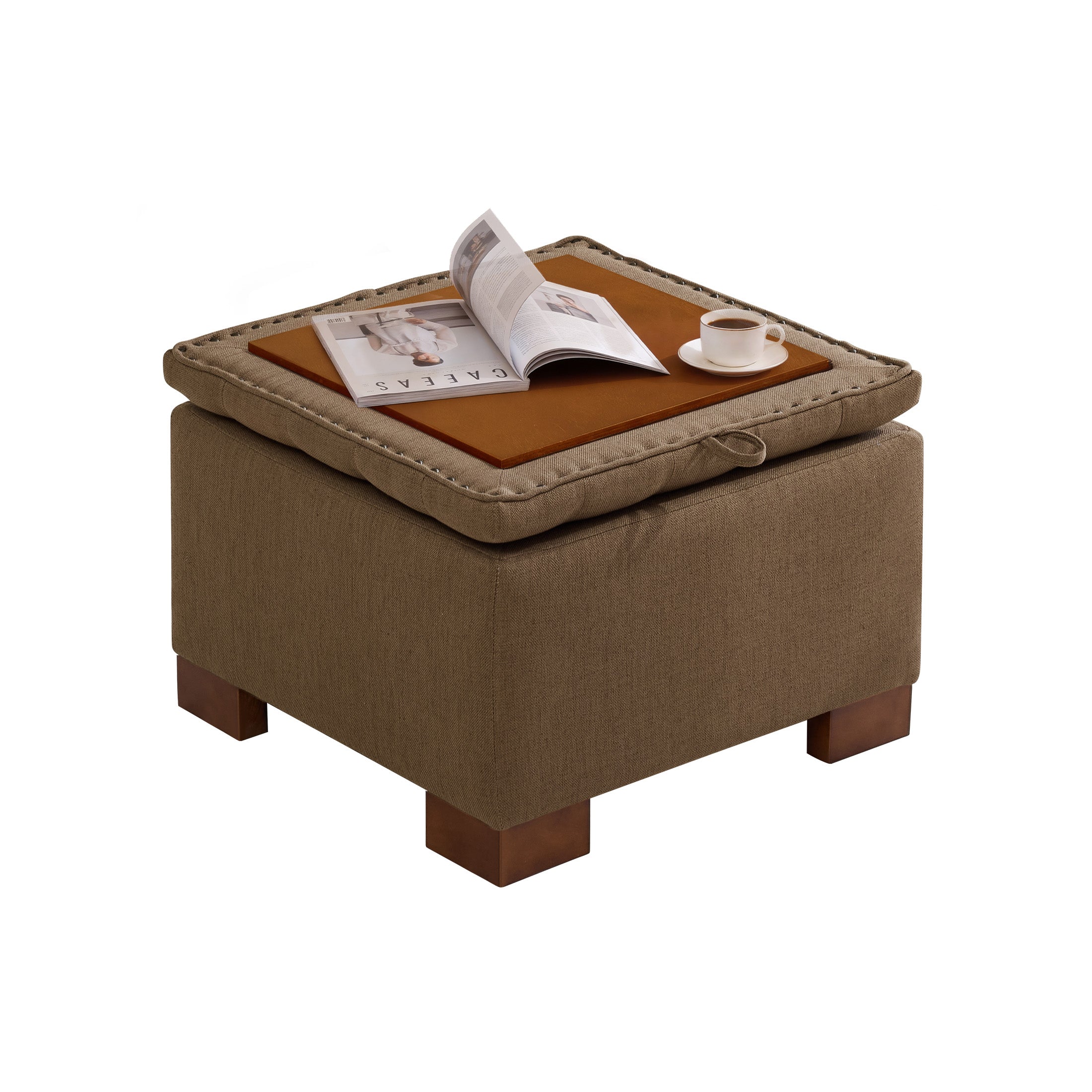 Square Storage Ottoman, 24 Inch