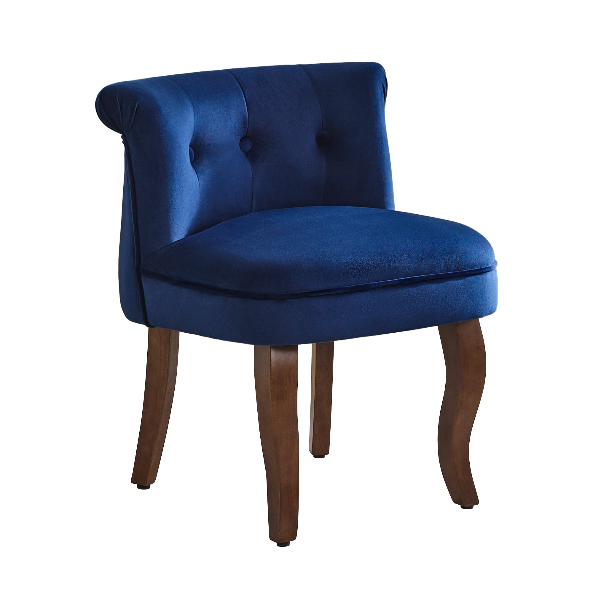 Velvet Vanity Chair，Blue