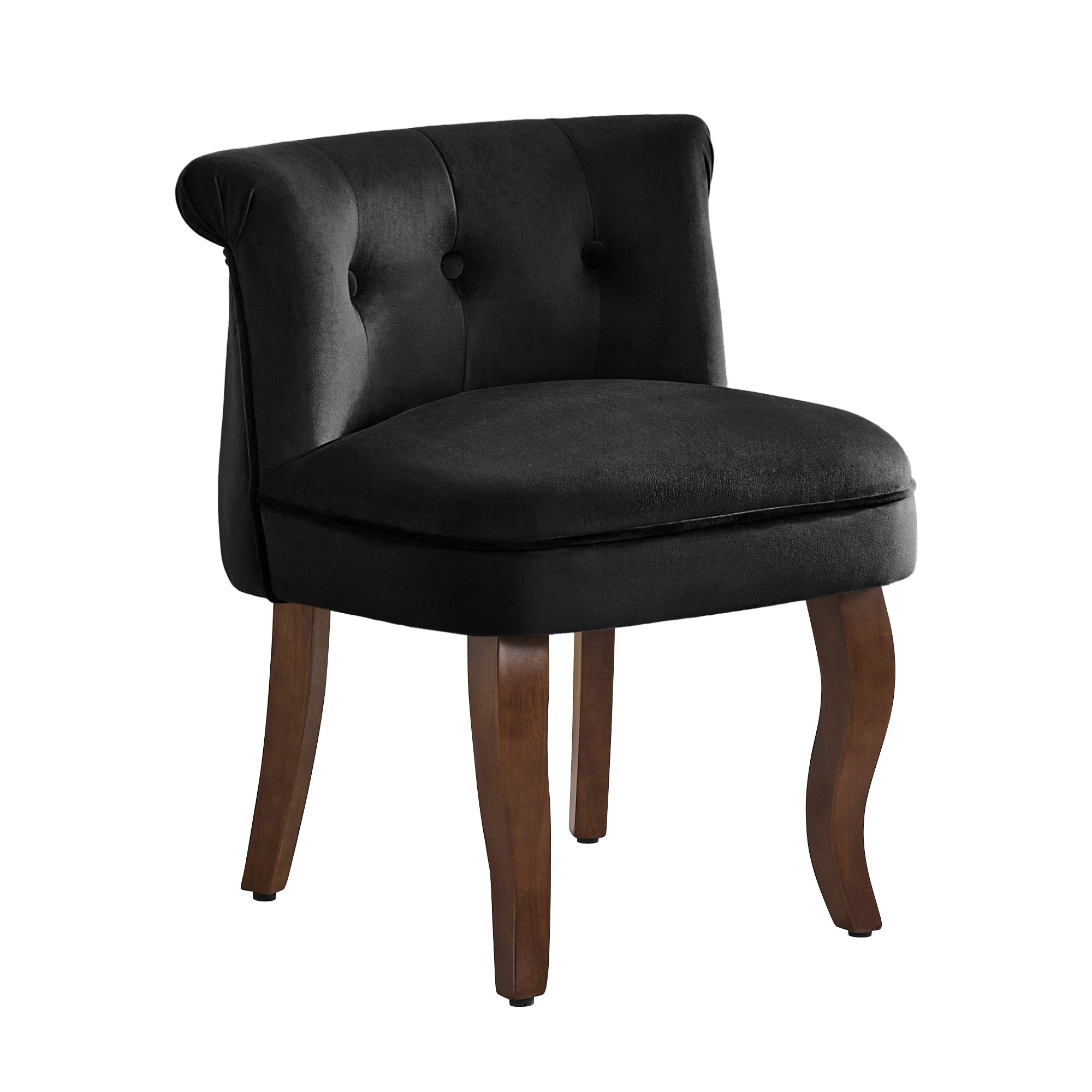 Velvet Vanity Chair，Black