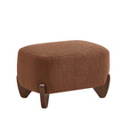 87" Sherpa Boucle Cloud Couch with Ottoman，Bright Brown