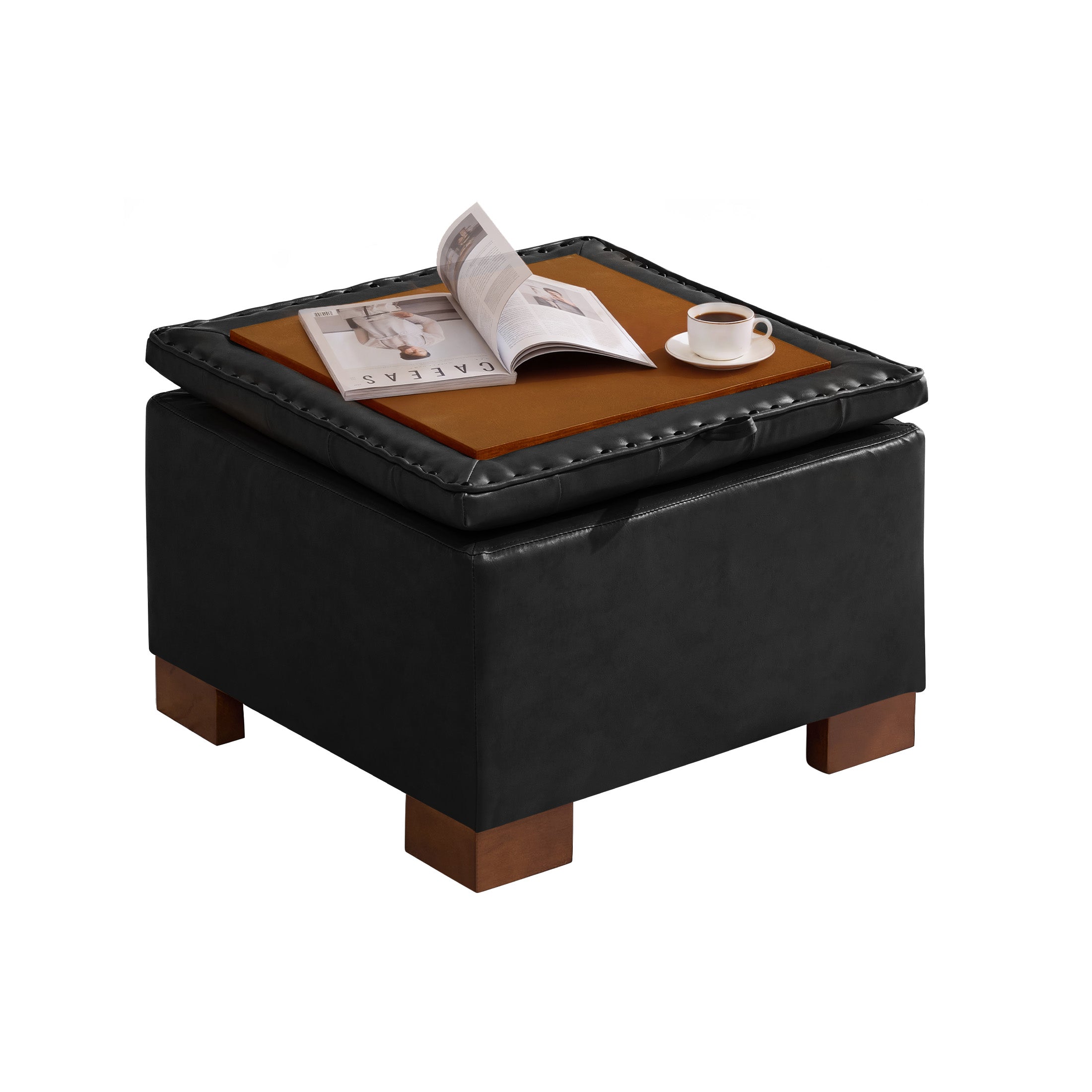 Square Storage Ottoman, 24 Inch