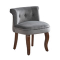 Velvet Vanity Chair，Gray