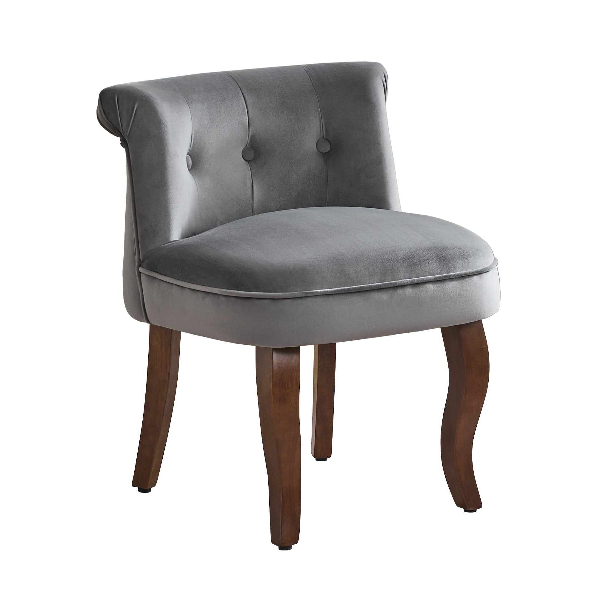 Velvet Vanity Chair，Gray