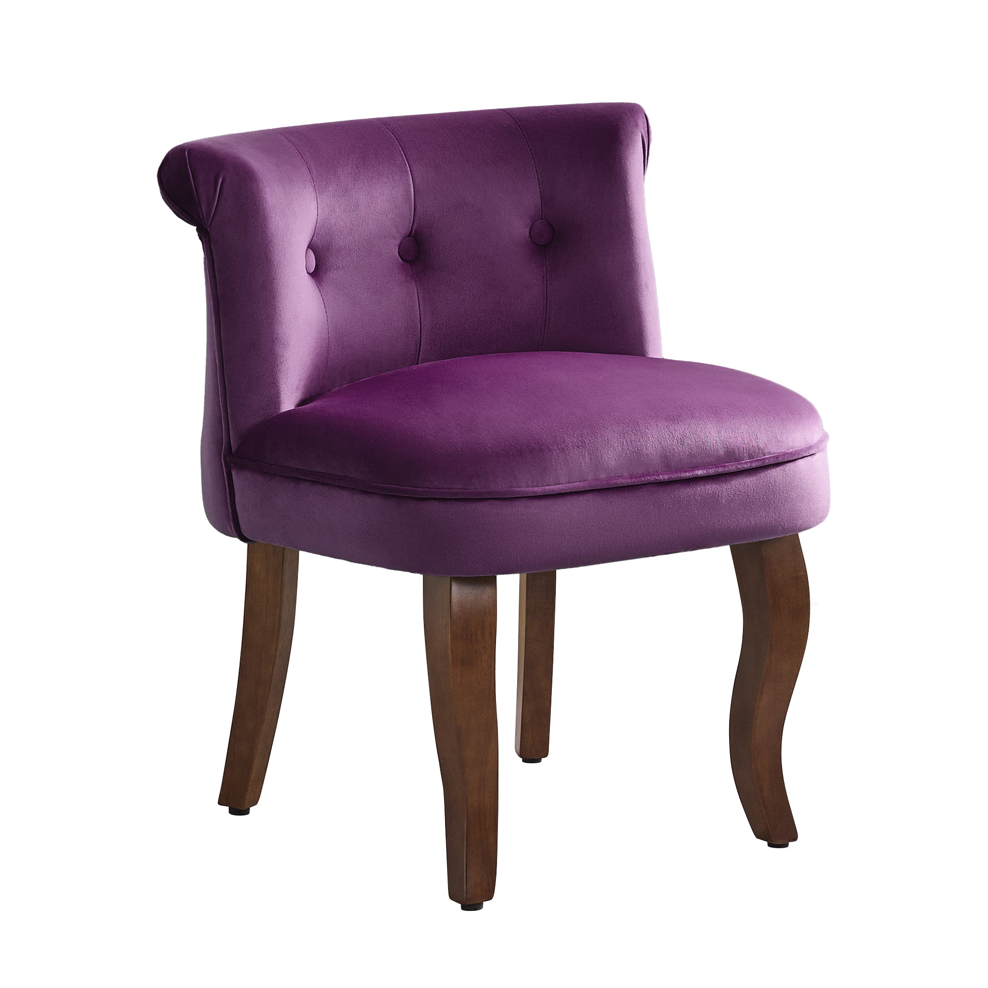 Velvet Vanity Chair，Purple