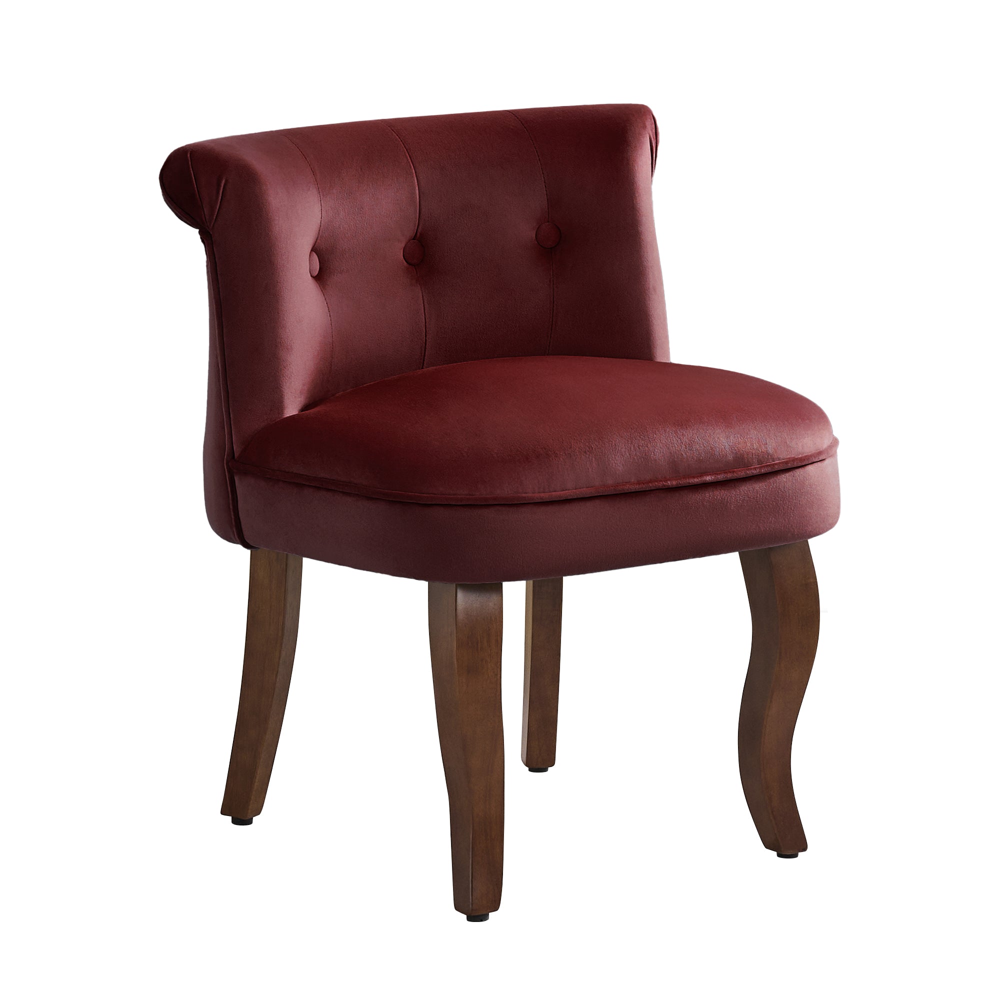 Velvet Vanity Chair，Red