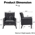 Mid Century Modern Accent Chair, Black