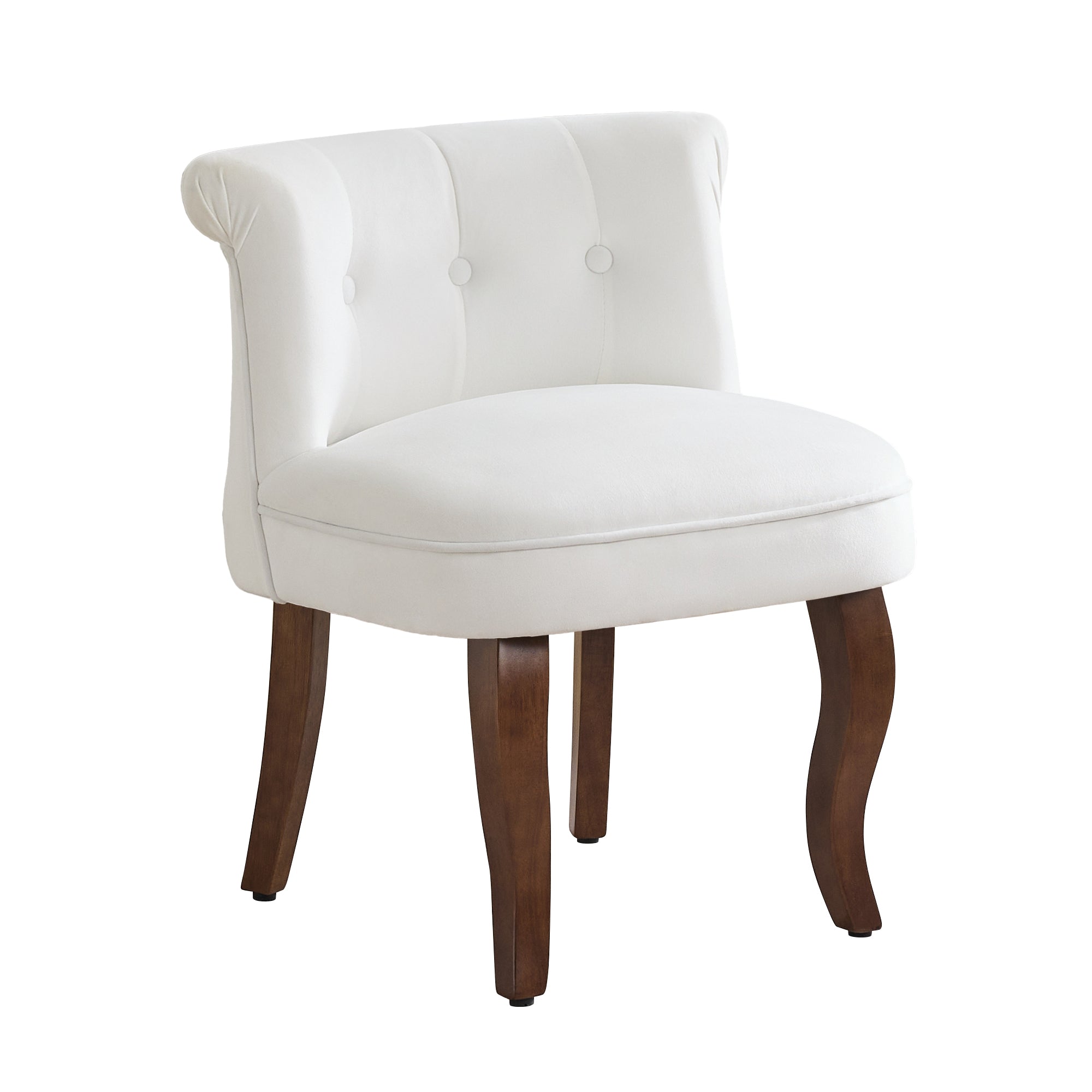 Velvet Vanity Chair，White