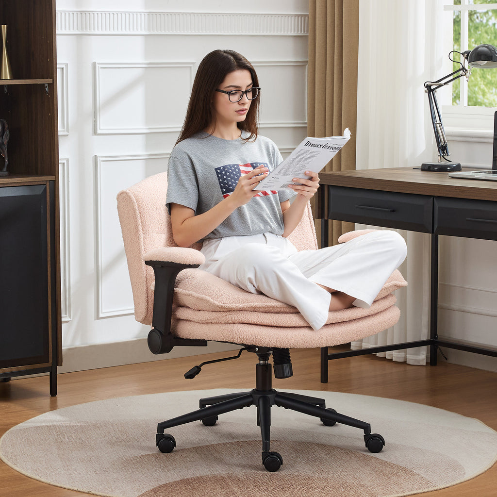 Criss Cross Chair with Flip-up Arms，Pink
