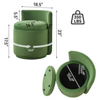 Vanity Chair with Storage，Velvet, Green