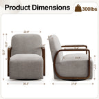 Chenille Upholstered Swivel Accent Chairs，Taupe