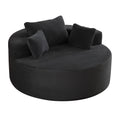 Corduroy Oversized Chair Floor Sofa，Black