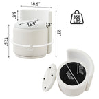 Vanity Chair with Storage，Velvet, White