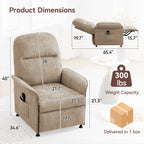 Multifunctional Accent Chair-Taupe
