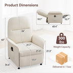 Multifunctional Accent Chair-Beige