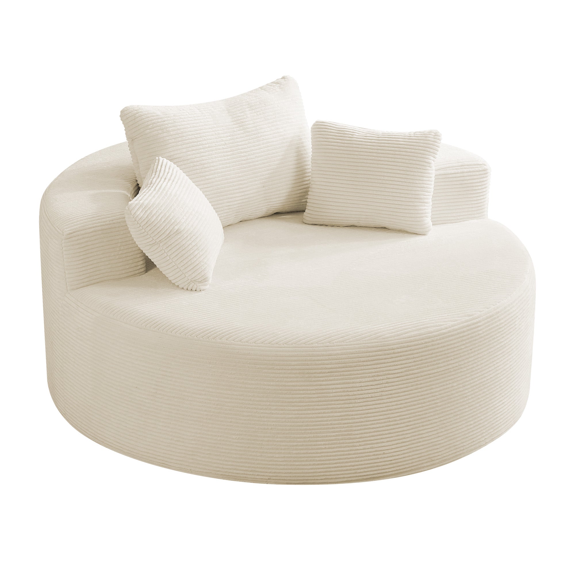 Corduroy Oversized Chair Floor Sofa，Beige