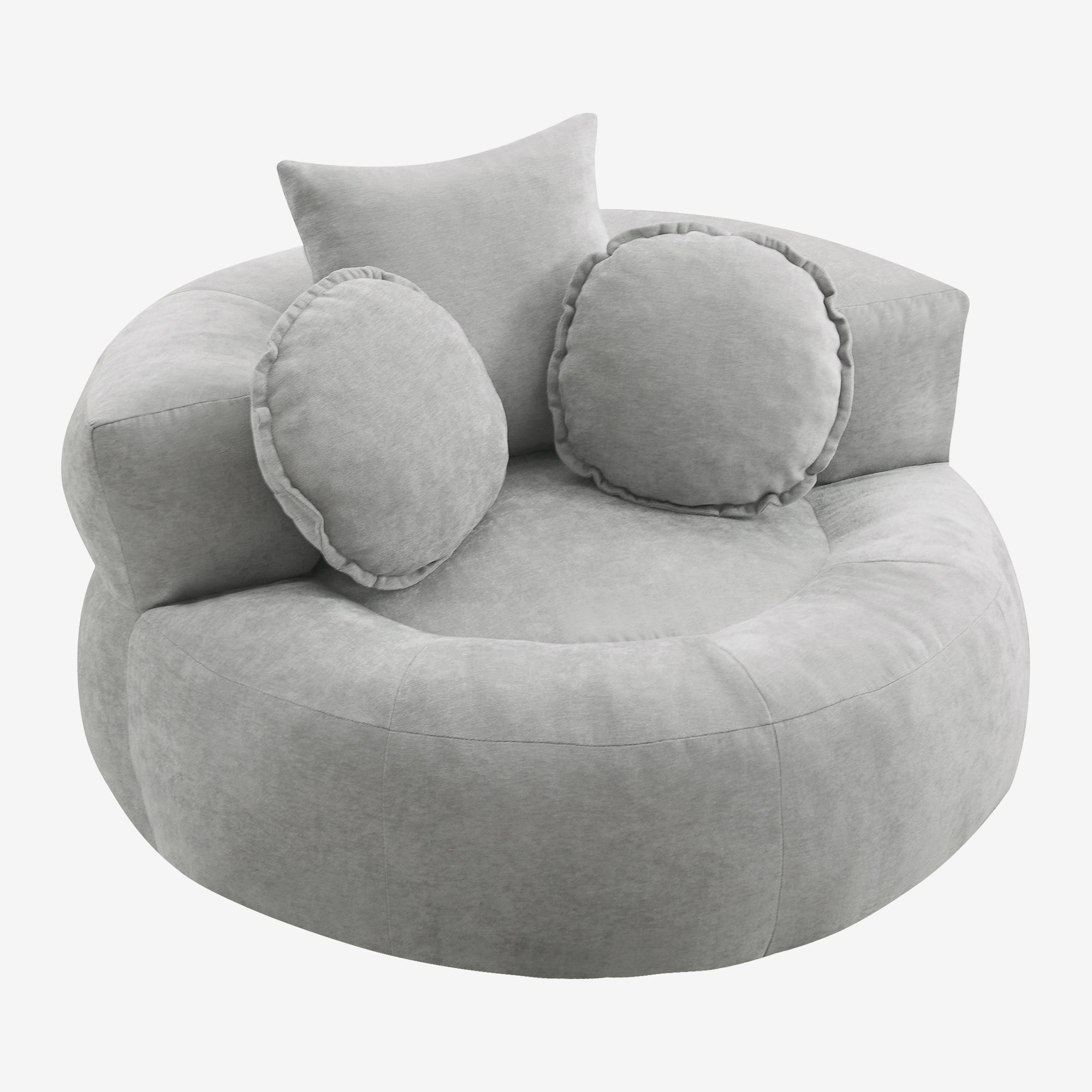 Oversized Chair Floor Sofa，Gray