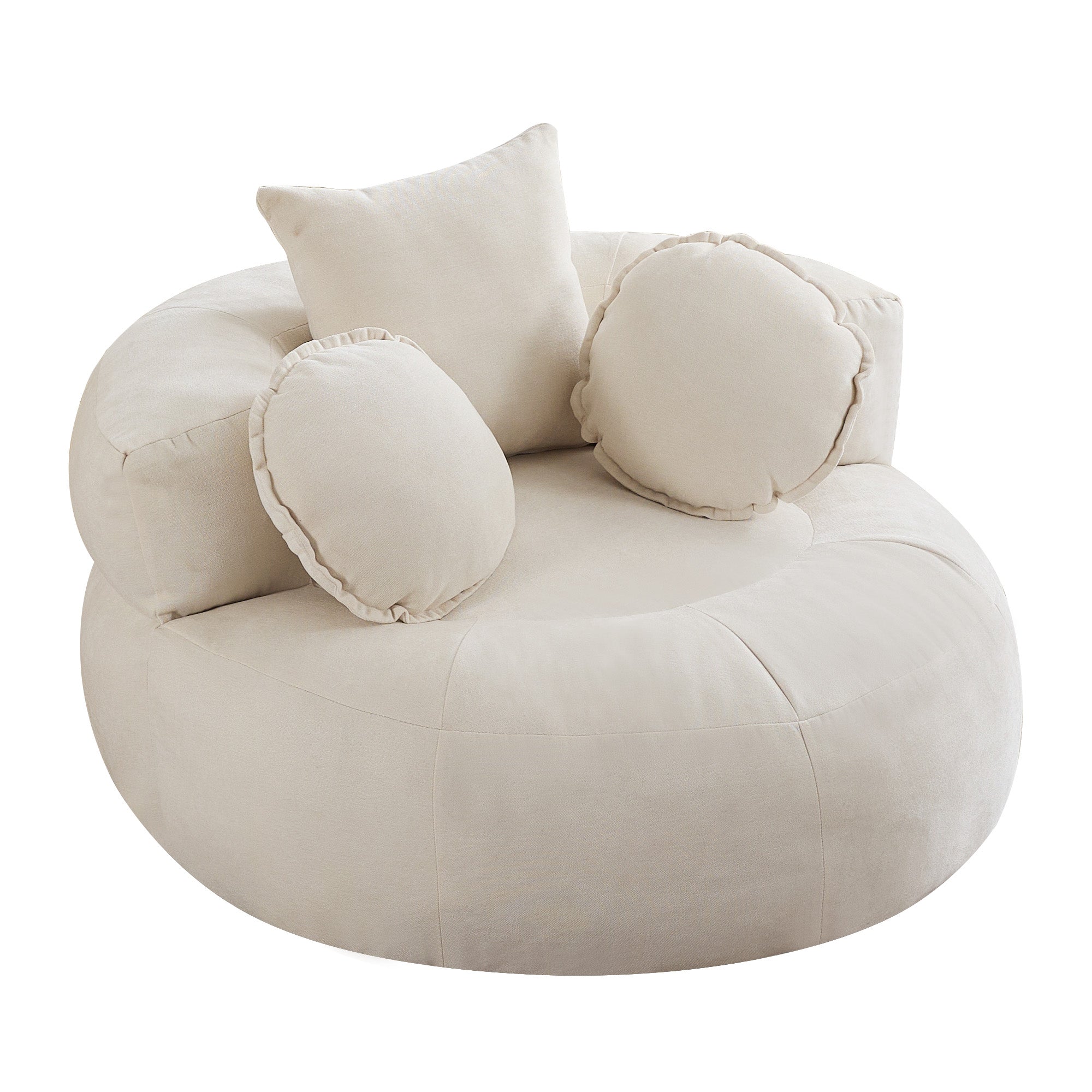 Oversized Chair Floor Sofa，Beige