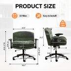 Criss Cross Chair with Flip-up Arms, Green