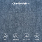 45 Inch Large Storage Ottoman Bench，Blue