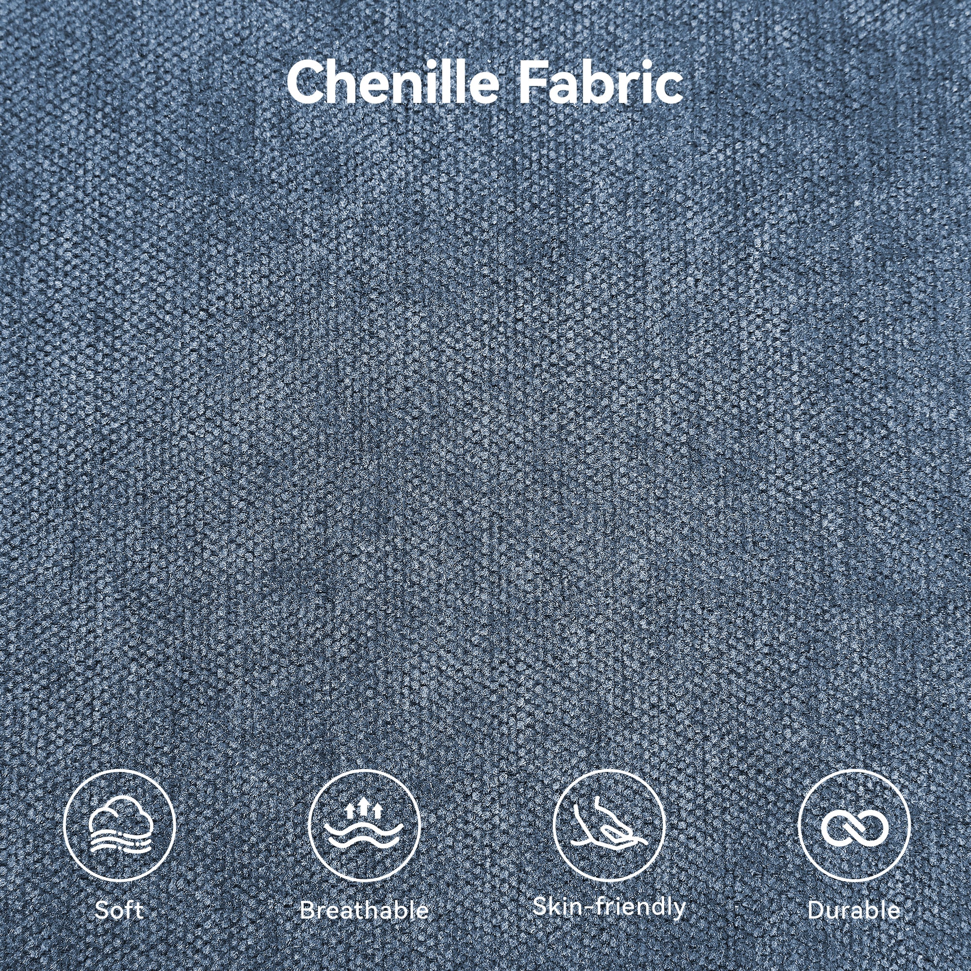 45 Inch Large Storage Ottoman Bench，Blue