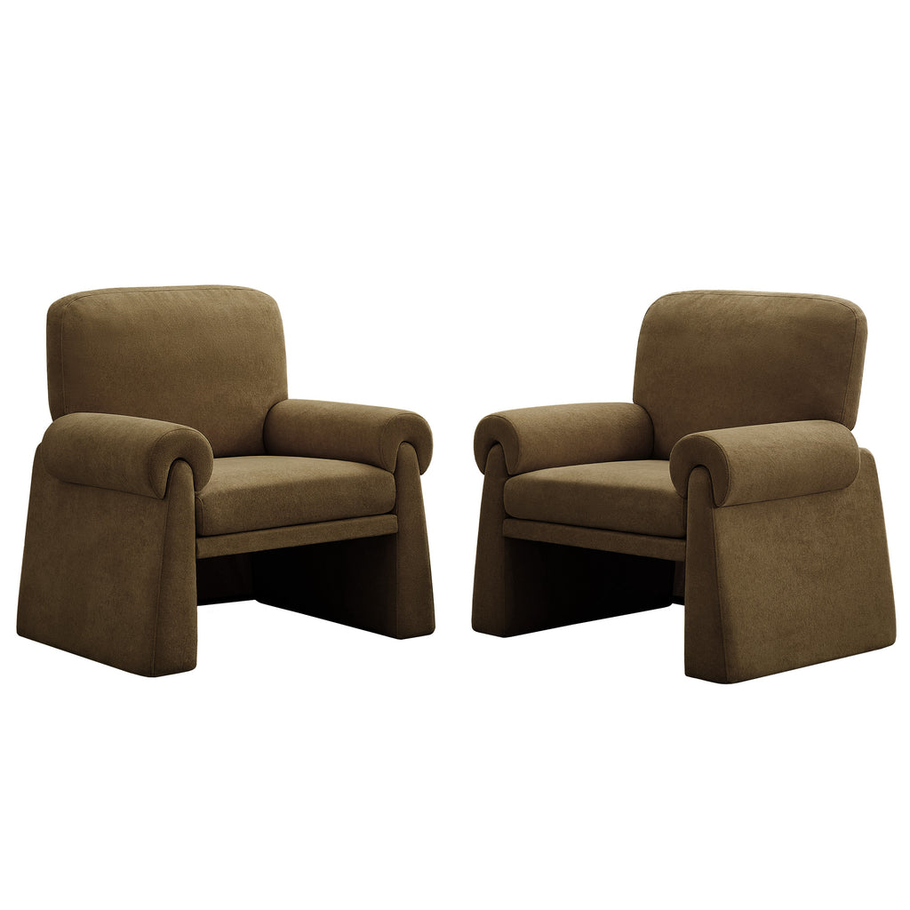 Oversized Accent Chair，Brown