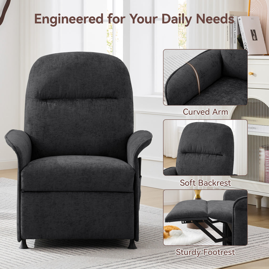 Multifunctional Accent Chair-Black