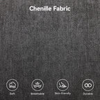 45 Inch Large Storage Ottoman Bench，Dark Gray