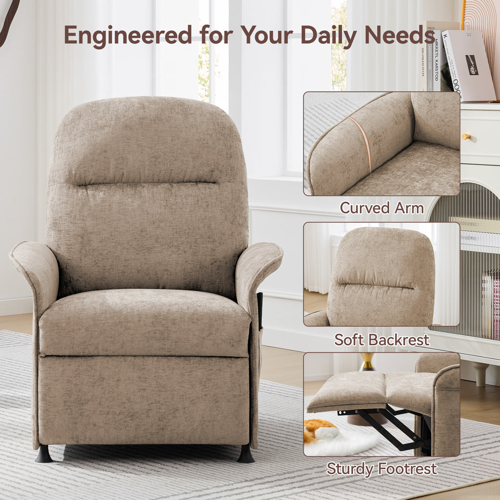 Multifunctional Accent Chair-Taupe