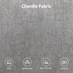 45 Inch Large Storage Ottoman Bench，Light Gray