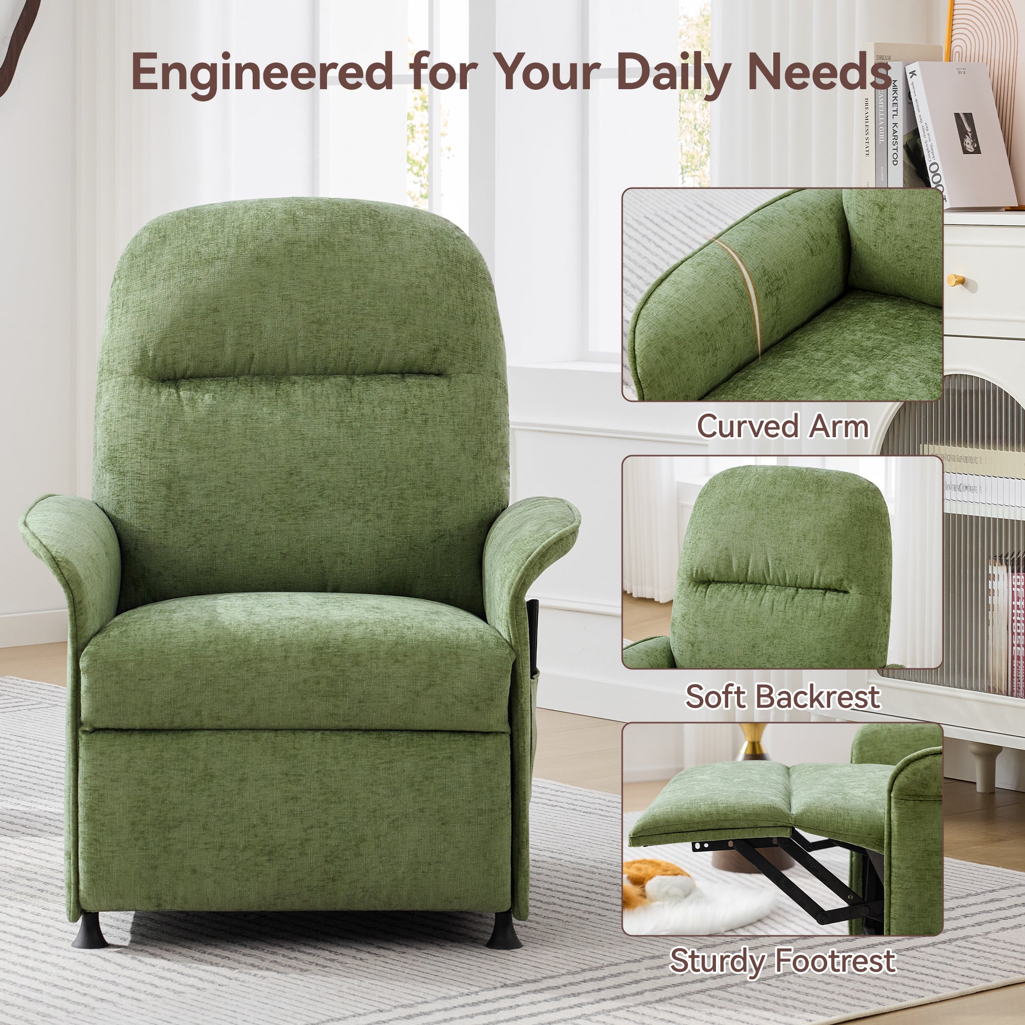 Multifunctional Accent Chair-Green