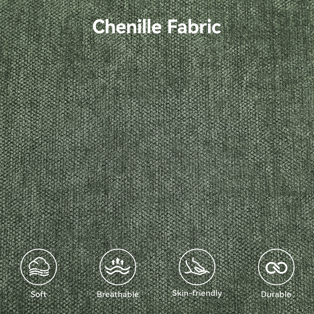 45 Inch Large Storage Ottoman Bench，Green