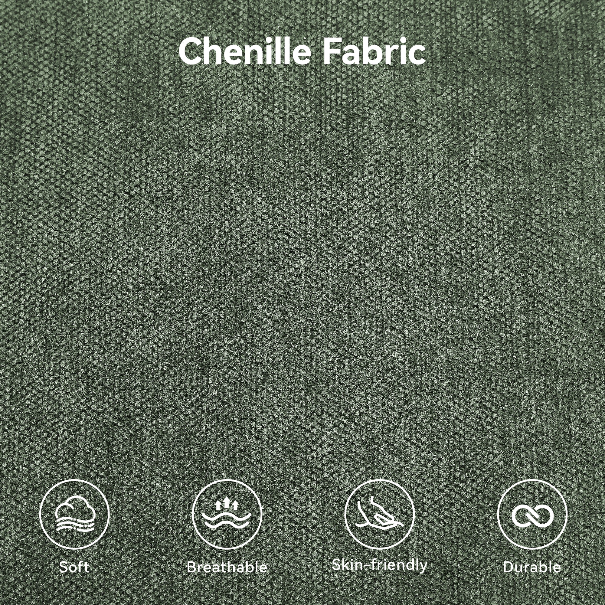 45 Inch Large Storage Ottoman Bench，Green