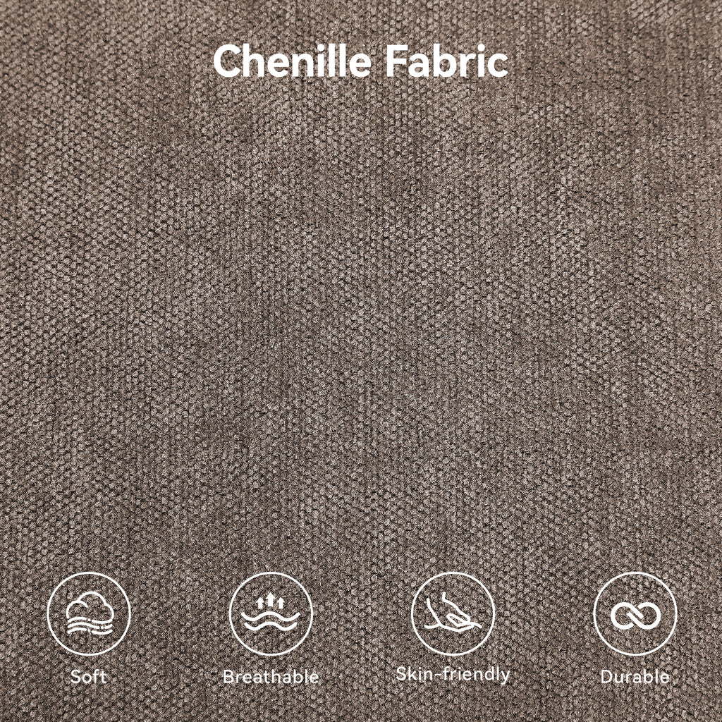 45 Inch Large Storage Ottoman Bench，Brown