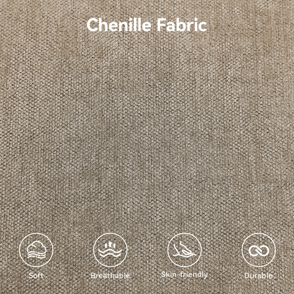 45 Inch Large Storage Ottoman Bench，Khaki