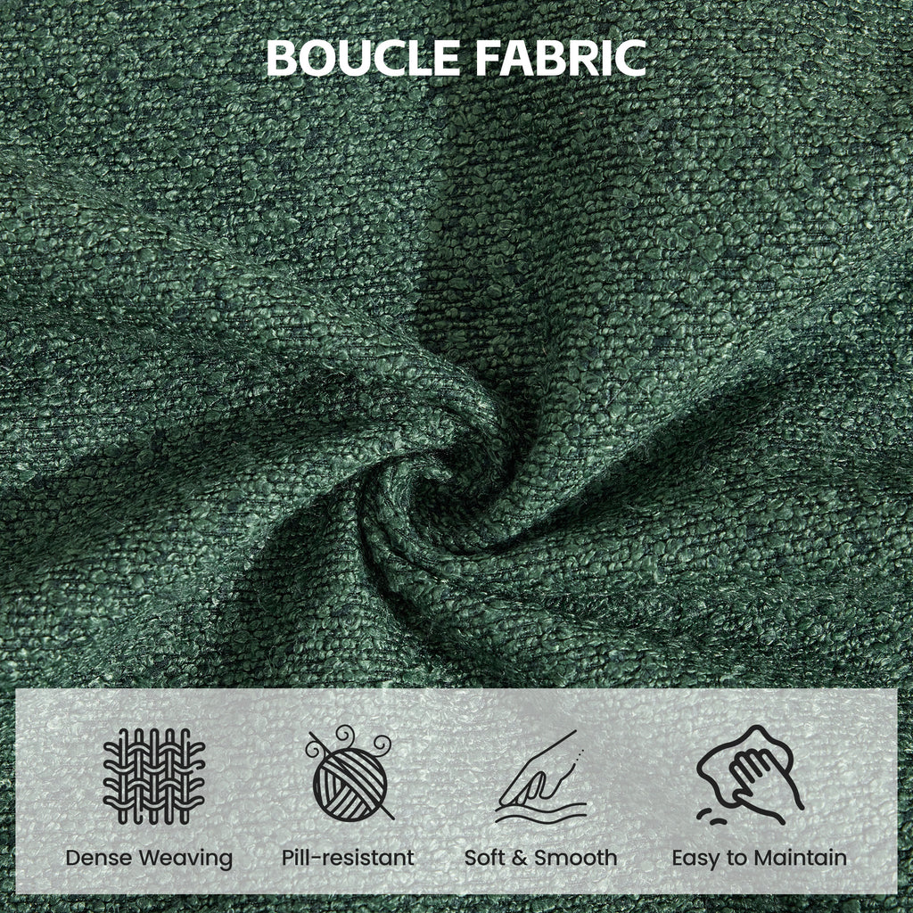 24" Square Storage Ottoman，Green